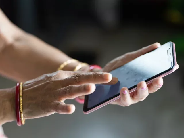 testing on a mobile phone